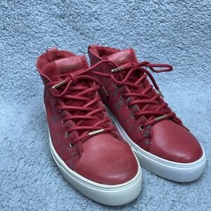 Blackstone Chili Pepper High Top Sneakers Womens 6.5, EU 37 Red Sherling Lined